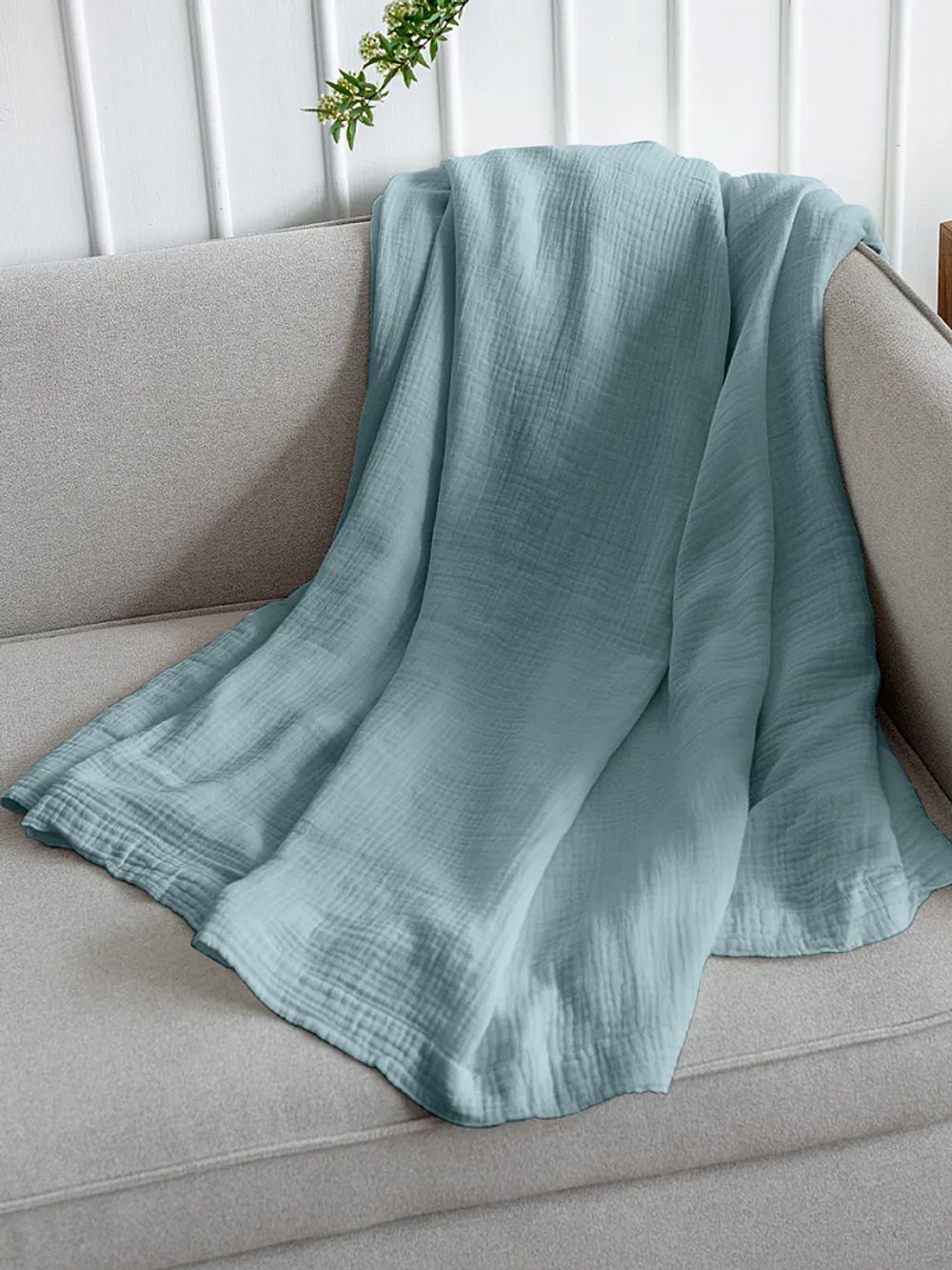 Муслин 125 г/м², 130 см / 2 метра, TBY.Mus.24723.35.2, цв.35 пудро-зеленый