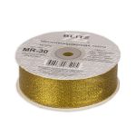 Тесьма металлизированная 30 мм, MR-30, 33 м, золото, Blitz