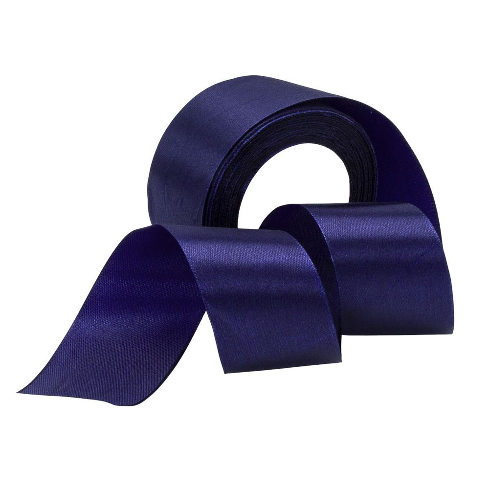 Лента атласная 1-сторонняя 50.0 мм / 22.86±1 метров, аналог 7730446, 77 т.синий, DDZ2401, Globus