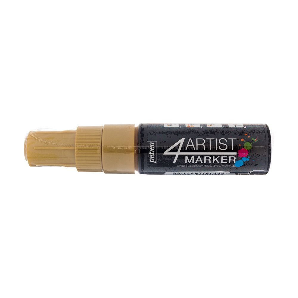 Маркер художественный 4Artist Marker на масляной основе 8 мм, перо скошенное 3 шт, 580255 золото, Pebeo
