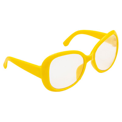 Очки для куклы со стеклом, пластик, 8,5 см, 1шт, желтый