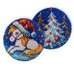 Набор для вышивания бисером Кроше (Радуга бисера) В713, Талисман Конёк-горбунок 8х8см