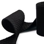 Стропа (ременная лента) 50 мм / 5х2.5 метра, толщ. 1.0 мм, [28 г/пог.м], 100% п/э, 20 черный