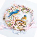 Набор для вышивания нитками Чудесная игла, Весенняя песня 21х27 см