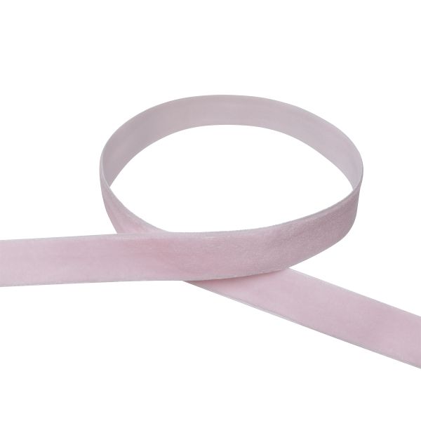 Лента бархатная (тесьма) эластичная 20.0 мм / 16.5±0.5 метра, №607 (13-2800) розовый, Blitz VRE-20