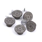 Пуговицы джинсовые ⌀15 мм, фиксированная ножка, сталь, античная медь, 100 шт