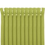 Молния спираль (витая) брючная Т3 (3 мм) 1 зам., н/раз., 20 см, автомат, салат, 30118, 10 шт