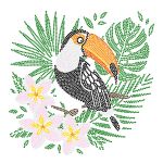 Алмазная (кристальная) мозаика Фрея ALBP-319, постер Тукан, 30х30 см