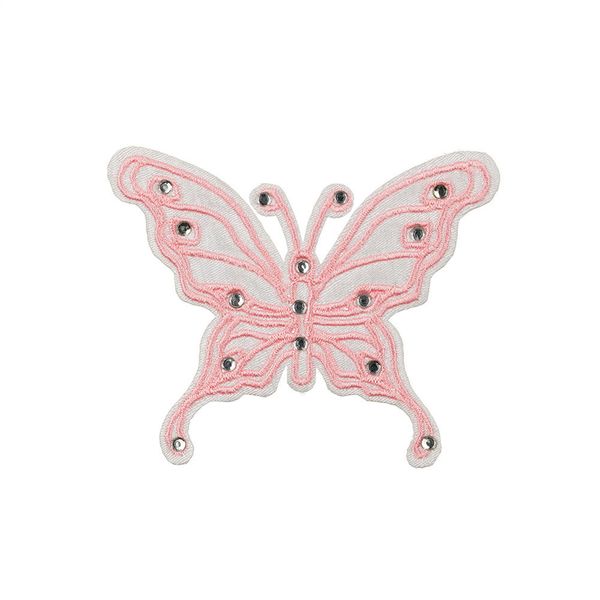 Термоаппликация №15/5, 5 шт, №1432A бабочка розовая 6х8 см, Gamma
