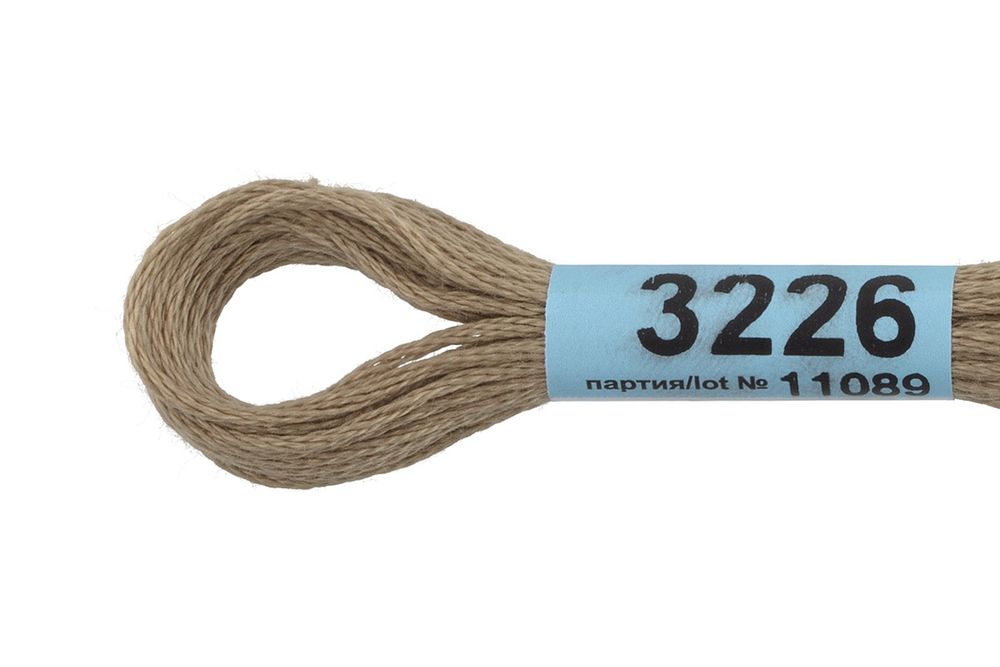 Мулине Gamma 100% хлопок, цв.3226 бежевый, 24 мотка по 8 метров