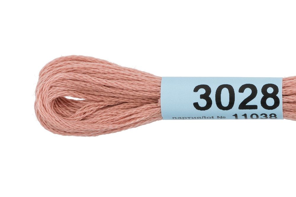 Мулине Gamma 100% хлопок, цв.3028 молочный шоколад, 24 мотка по 8 метров