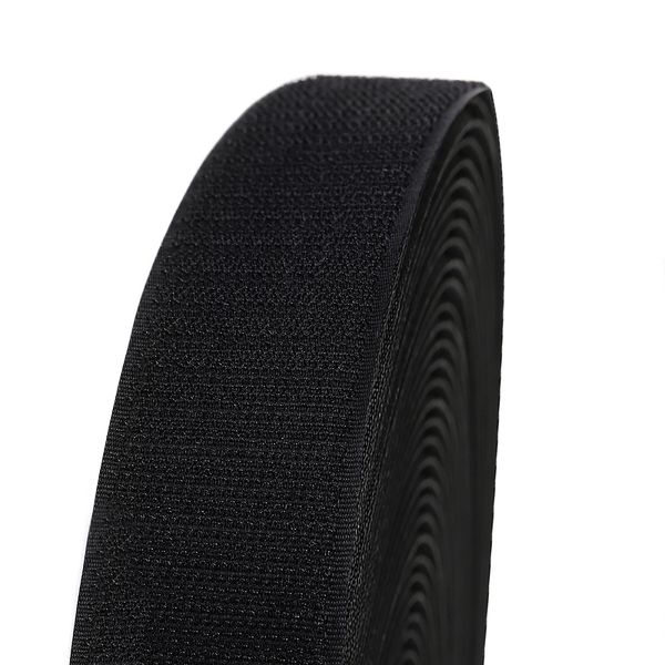 Лента контактная липучка (велкро) пришивная 40 мм / 25 метров, F322 (310) черный, КРЮЧОК, качество 