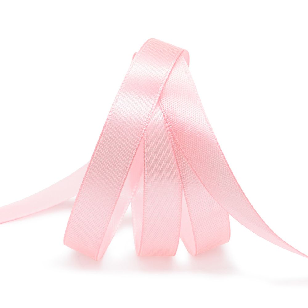 Лента атласная 1-сторонняя 12.0 мм / 22.86±1 метров, 010 св. розовый, Globus