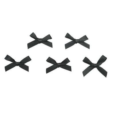 Бантики пришивные 3х2 см, 8 шт, черный