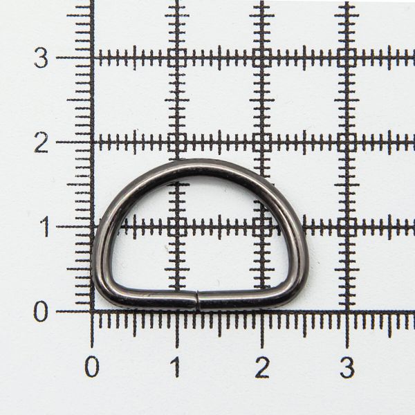 Полукольцо сварное металл внутр. 20 мм (внешн. 25х18 мм, ⌀2,5 мм), 100 шт, черный никель, 816B-113
