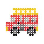 Набор для творчества Аквамозаика №15 Пожарная машина, 15х15х3.5 см, 1 шт, Hobbius AQB-01