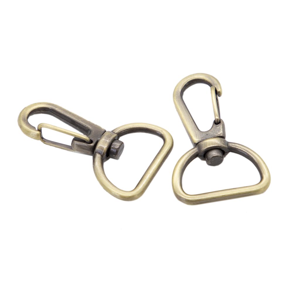 Карабин металл 20.0 мм (40х25 мм), антик, 10 шт