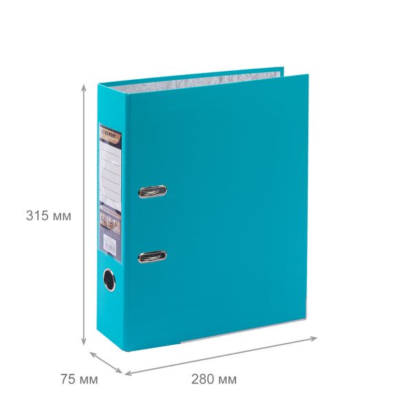 Регистратор PVC, мет.уг. 75 мм, 50 шт, Premier A4 арочный механ. (разб.), изумрудный EC10122105, Expert Complete