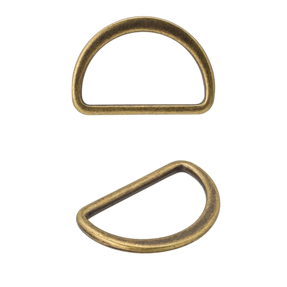 Полукольцо литое металл плоское 20мм, бронза, ГНУ14467, 20 шт