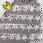 Кружево гипюр (плетёное) 30 мм / 13.71 метров, TBY.2812, цв.1 белый