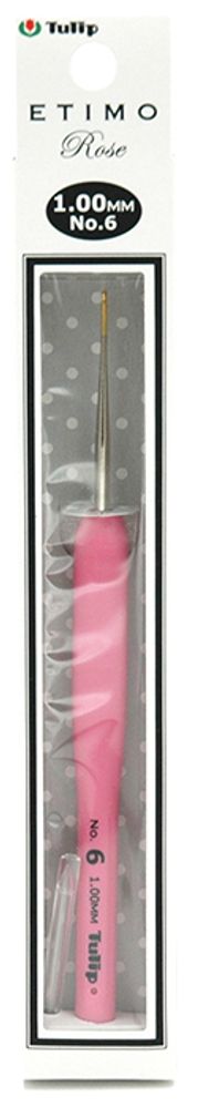 Крючок для вязания с ручкой Tulip Etimo Rose 1мм, TEL-06e