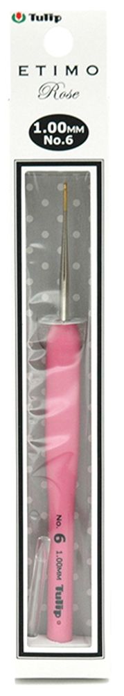Крючок для вязания с ручкой Tulip Etimo Rose 1мм, TEL-06e /TOS/