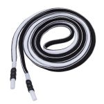 Шнурки круглые с наконечником ⌀5.0 мм / 130 см, 100 шт, черный/белый