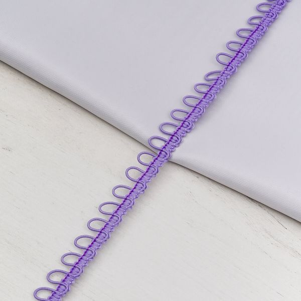 Тесьма декоративная с петлями 15 мм / 18.29 метра, сиреневый, 13-7735
