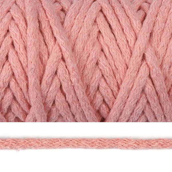 Шнур круглый х/б ⌀5.0 мм / 50 метров, 2126 св.розовый