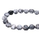 Бусины акрил 18.5х16.5х14 мм, 500 г, дымка, Кошачьи лапки, AD042 бело-черный, (7748712)7502 , Astra&Craft