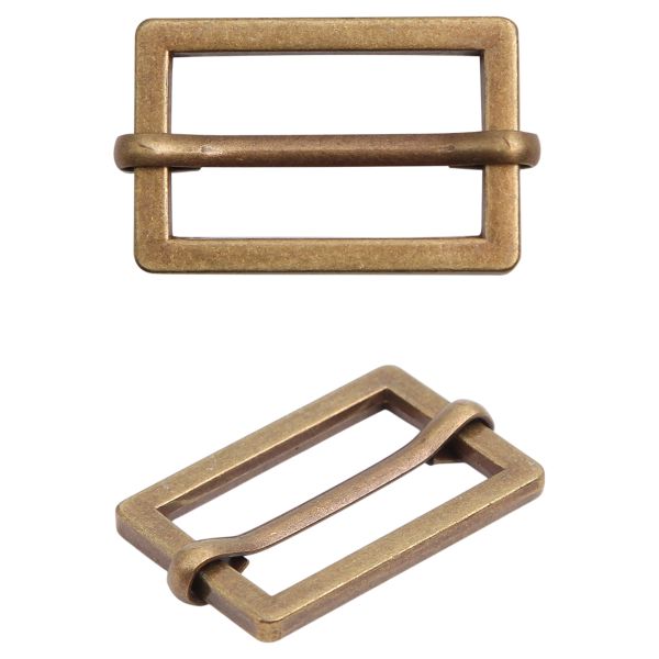 Рамка регулировочная металл литая с подвижной планкой 25 мм /31х21 мм, ⌀3 мм/, бронза, 4 шт