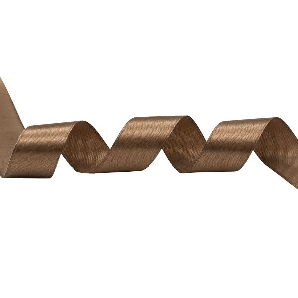 Лента атласная 1-сторонняя 25.0 мм / 22.86±1 метров, 075 серо-коричневый, Globus