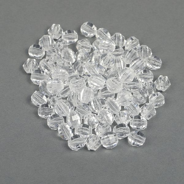 Бусины акрил ⌀10 мм, MG.3244-17, цв.17 прозрачный, уп.50 г, Magic4Hobby