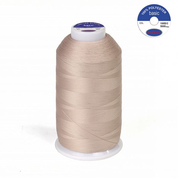 Нитки эластичные текстурированные Max 100D/2, 5000 м, 361 пудра-розовый, 1 катушка