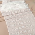 Кружево бельевое эластичное 220 мм / 18 м, 1909, цв.004 белый, Kruzhevo