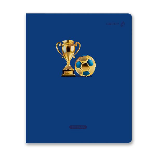 Тетрадь ученическая общая, тиснение золотой фольгой, A5 48 л. на скобе 65 г/м², белизна 100% 10 шт клетка, 01516 Радость победы, Светоч Т199