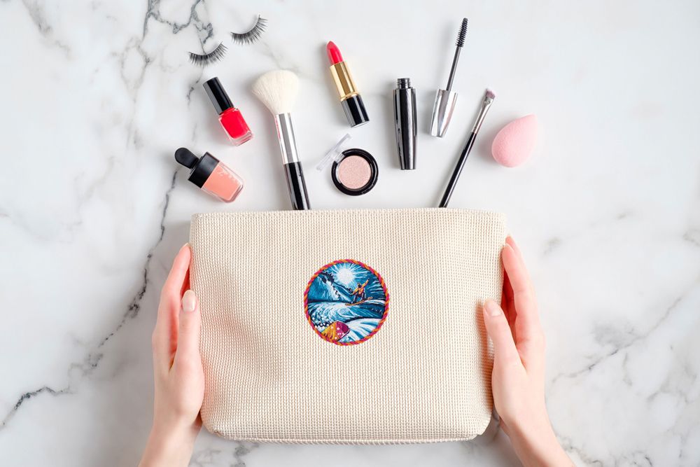 Набор для вышивания нитками Panna Живая картина JK-2337, Брошь. Сноуборд, 5.5х5.5 см