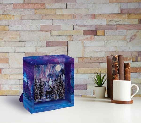 Набор для вышивания нитками Panna PS-7413, Звездная ночь, 21х21 см