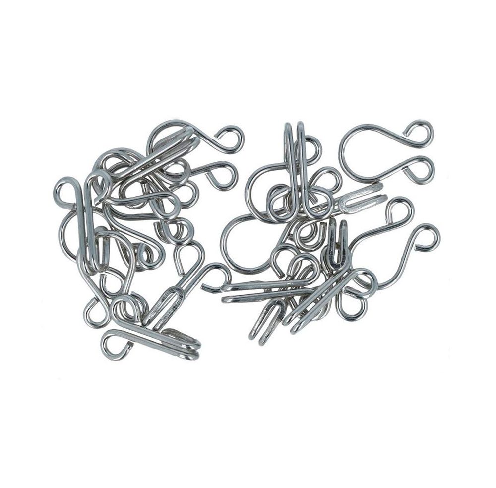 Крючки пришивные 18х9 мм, 6 шт, никель, KOH-I-NOOR 30 (6005 №2/0)