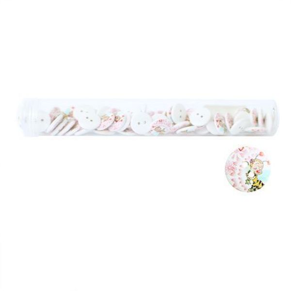 Пуговицы деревянные Мультяшные персонажи 18мм 50 шт, Пчелка 1