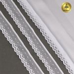 Кружево эластичное (стрейч) 25 мм, 8028, цв.01 белый уп.50м, Kruzhevo