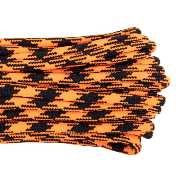 Шнур паракорд с сердечником ⌀4.0 мм, 10 м,±0.5 м, 45 неон черный/оранжевый, Blitz KMF-7