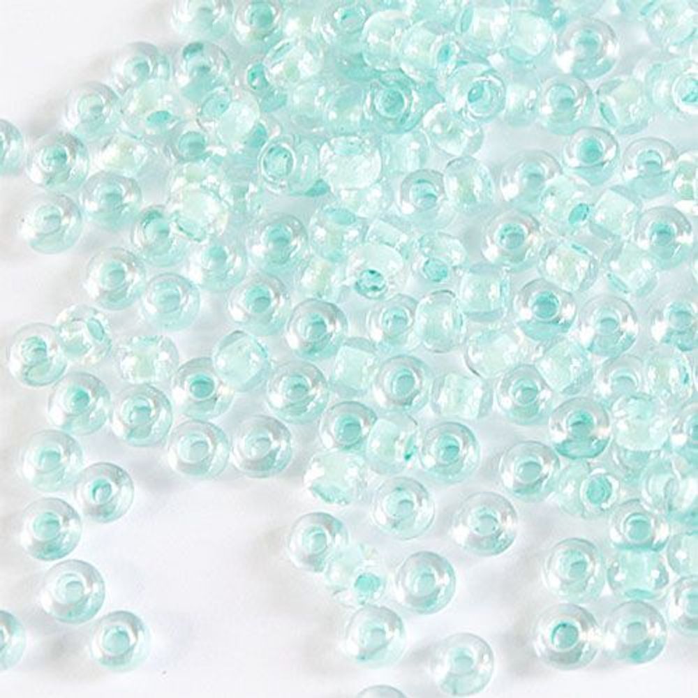 Бисер Preciosa прозрачный, цветной центр и покрытие 10/0 (2.3 мм), 1х50г, цв. 38653