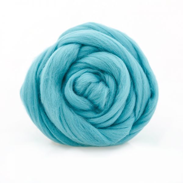 Шерсть для валяния Троицкая Гребенная лента тонкая 1х100 г (22 мкр), 0644 водопад