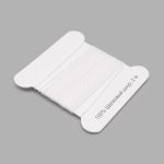 Шнур шелковый ⌀0.6 мм / 2 метра, с иглой, Астра, белый