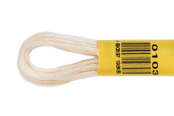 Мулине ПНК им.Кирова цв.0103 (1115) крем, 24 мотка по 8 метров