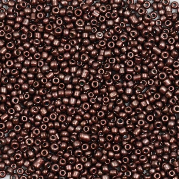 Бисер Astra&Craft 11/0 (2.1 мм), 200 г (10х20 г), цв. 904 коричневый/непрозрачный, матовый