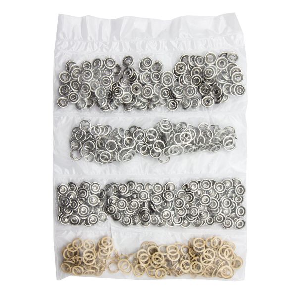 Кнопка рубашечная (джерси) открытая ⌀9.5 мм, ≈144 шт, МЕТАЛЛ, эмаль, 291 св.бежевый матовый, NEW STAR