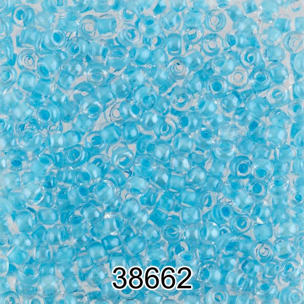 Бисер Preciosa 10/0 (2.3 мм), 500 г, 38662 (Ф434) св.лазурный