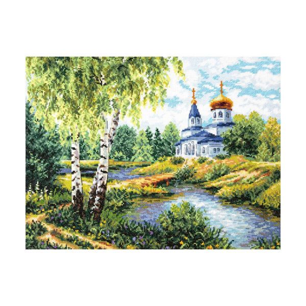 Набор для вышивания нитками Чудесная игла, Дорога к Храму 40х30см
